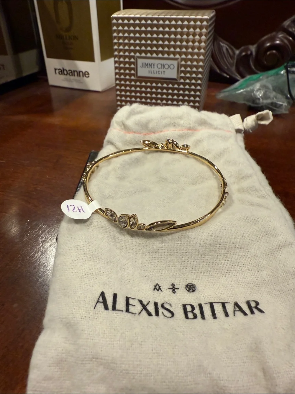 Alexis Bittar Gold and Blue Resin Crystal-Embellished Bangle Set